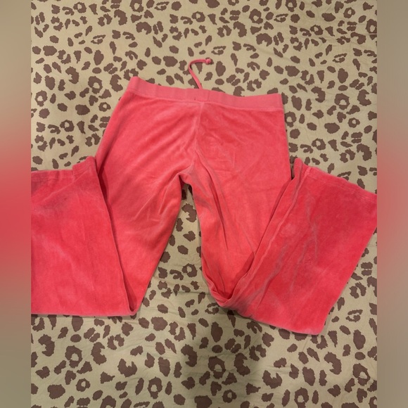 Vintage Juicy Couture bright Pink Velour Pants - Picture 14 of 14